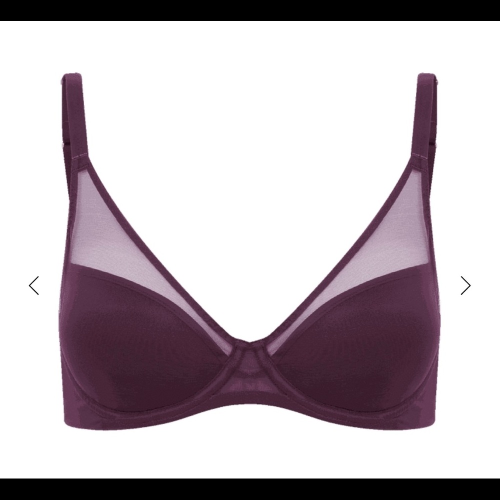 Agent Provocateur: Lucky Padded Plunge Underwired Bra (Plum)